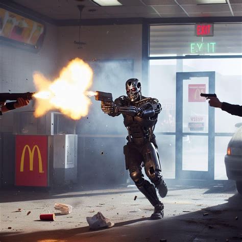 Image result for Terminator 2 War Scene