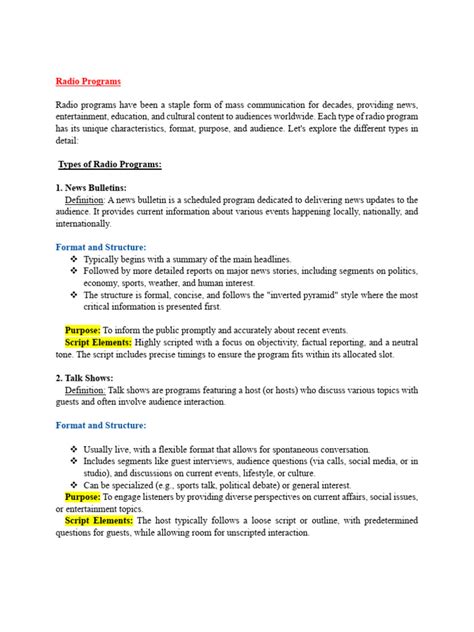 Image result for Program Guide Examples Radio