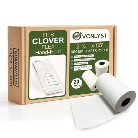 Clover Flex Receipt Paper 2 1/4 x 55 (20 rolls) : Amazon.in: Office ...