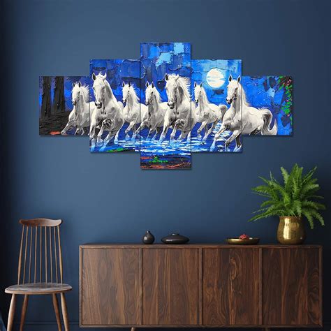 Saumic Craft Set Of 5 Framed Wall Paintings For Living Room Big Size ...