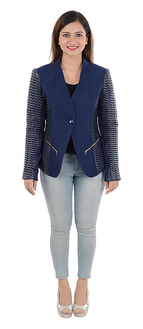 Buy Piccado Women's Regular Fit Blazers (PC06_XXL, Blue, XXL) at Amazon.in