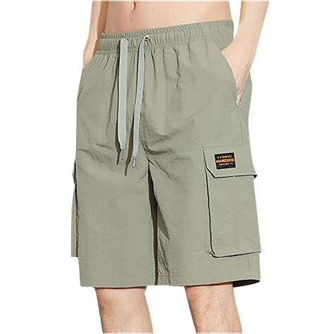 LbsKUS Long Cargo Shorts for Mens Casual Below The Knee Capri Baggy ...