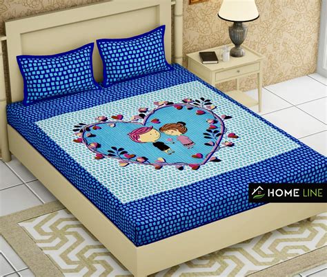 Dami Floral Jaipuri Design Pure Cotton Bedsheet with 2 Pillow Covers ...