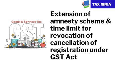 Extension of amnesty scheme and time limit for revocation of ...