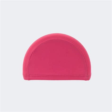 Kids Swimming Cap Plain Fabric Pink