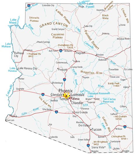 Arizona County Map - GIS Geography