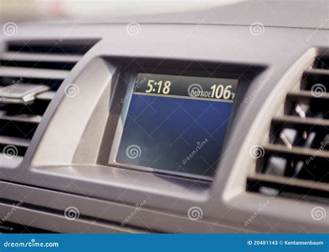 Outside Temperature Gauge on Auto Dashboard Stock Image - Image of ...