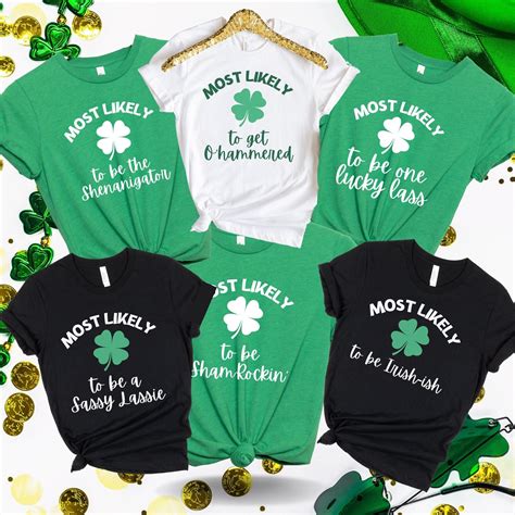 Most Likely to Shirt for St Patricks Day, Cute Funny Matching Couple ...