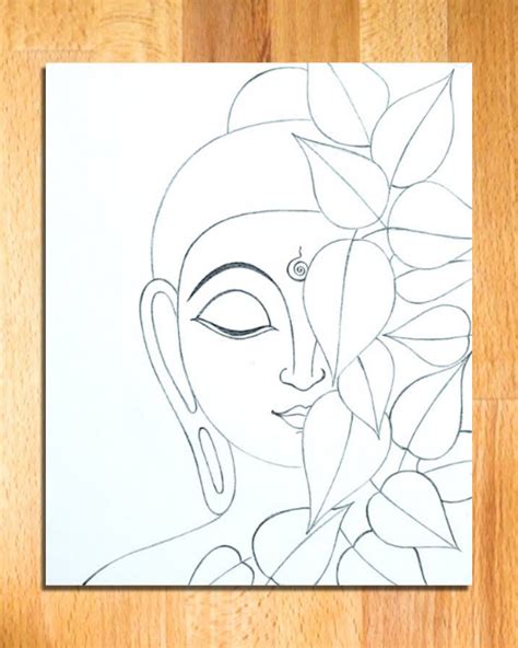 Buddha art drawing simple – Artofit