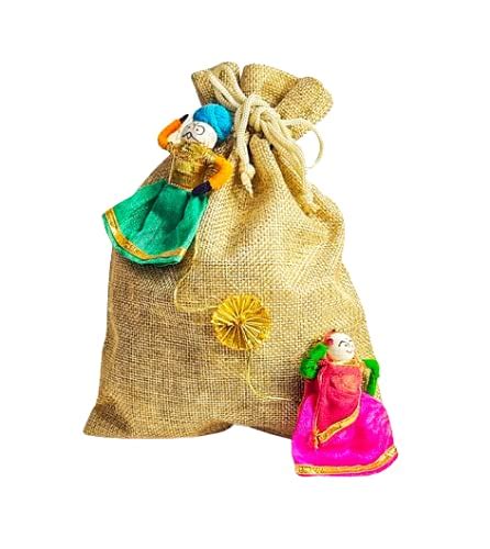 WS Wrap Shap Puppet Jute Potli for Gifting, Batwa, Return Gift, Hampers ...