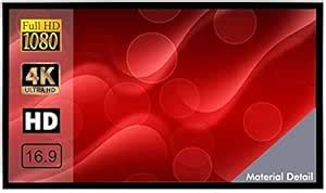 BIG VUE 84 Inches Fixed Frame Projector Screen 16:9 Diagonal Active 3D ...