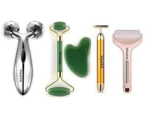 WEPTIX® Ice Roller Face Massager, Facial Massager Jade Stone Roller ...