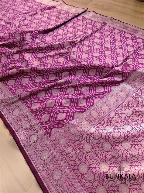Shop Purple Nilambari Banarasi Silk Saree – BUNKALA