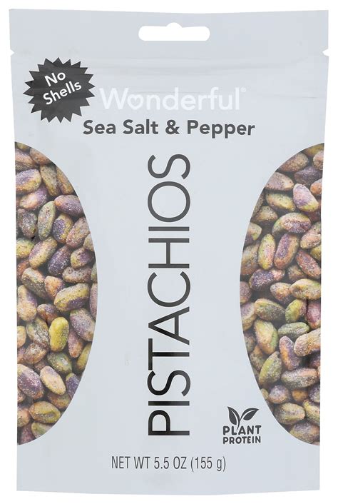 Wonderful Pistachio Sea Salt & Pepper No Shells Pistachios - Walmart.com