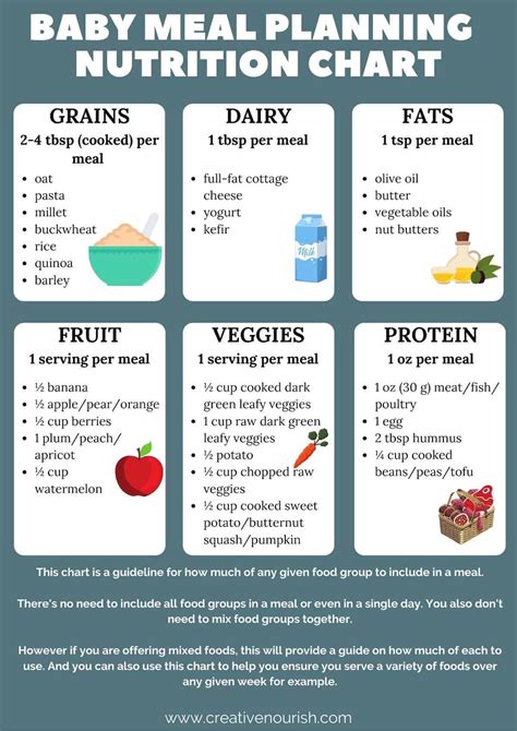 Meal Planning Baby Nutrition Chart | Creative Nourish