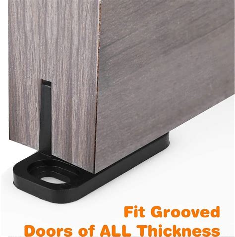 8 Pcs Barn Door Floor Guides, Black Pocket Door Guide Sliding Door ...