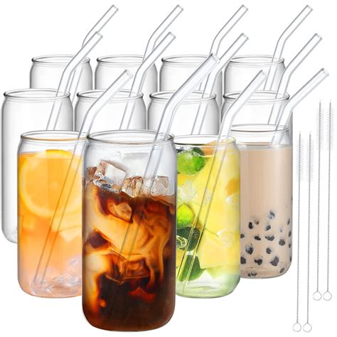 Buy 12 Pcs Drinking Glasses , 16 oz Beer Can Glasses , , Can Shaped ...