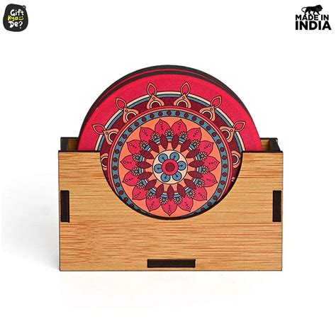 Coaster Set of 6 With Coaster Stand | Fit for Tea Cups, Coffee Mugs and ...