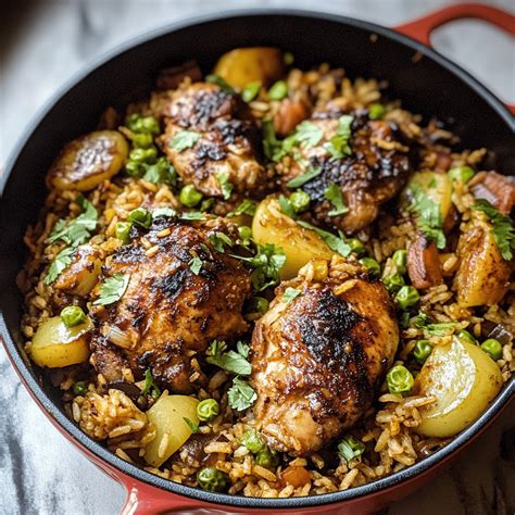 One Pot Caribbean Jerk Chicken & Rice