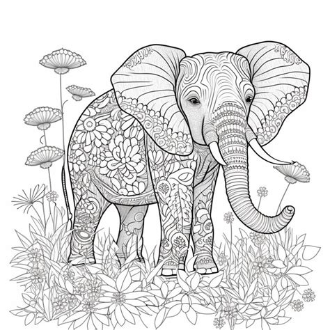 Buy Elephant Coloring Book Page Instant Download Online in India - Etsy