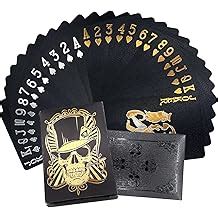 Buy 2 Decks(1Gold + 1 BLACK) Poker Cards Set Cool Black Playing Cards ...