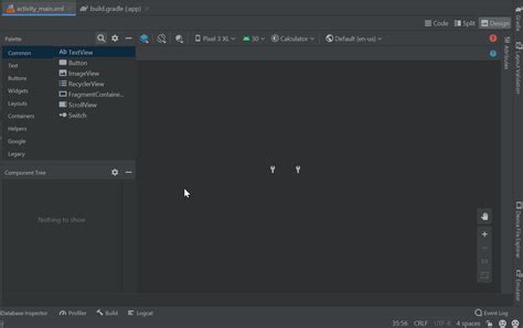 Image result for Design Tab Android Studio