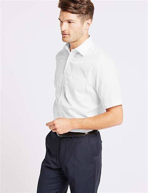 Buy Cotton Rich Twill Regular Fit Shirt at Marks & Spencer