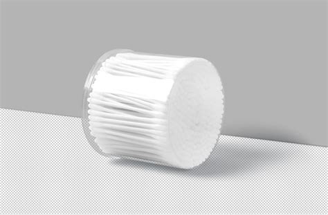 Angled Cotton Buds Packaging Mockup PSD | ZippyPixels
