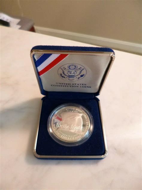 United States Constitution Coins 1987 silver dollar with box and COA ...