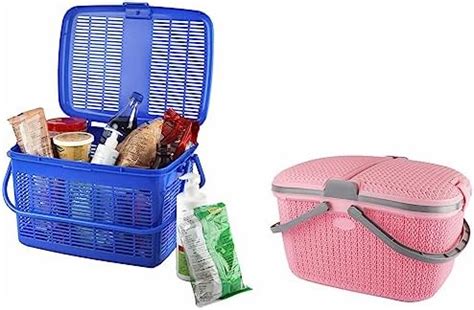 Cello Knits Style Plastic Basket (Pink) & Cello MultiMate Jumbo Plastic ...