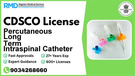 CDSCO License for Percutaneous Long Term Intraspinal Catheter ...