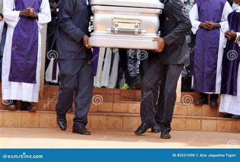 Coffin Bearer Carrying Casket At Funeral Royalty-Free Stock Photo ...