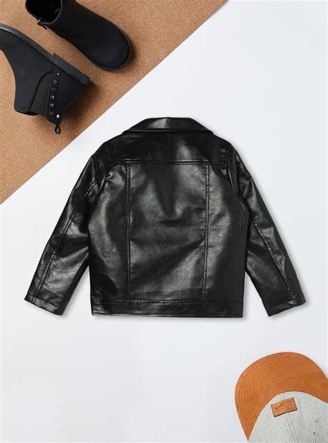 Buy Girls Solid Biker Jacket Online at just Rs. 1499.0 - 1000014253323 ...