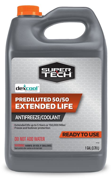 Super Tech Prediluted 50/50 Dex-Cool Antifreeze Coolant, 1 Gallon ...