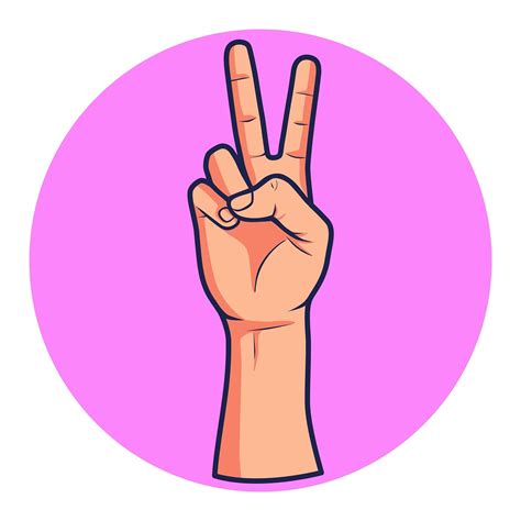 Peace Sign Fingers Symbol