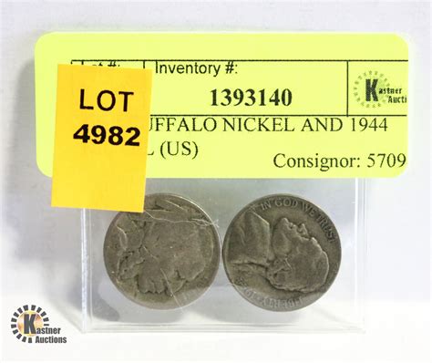 1919 BUFFALO NICKEL AND 1944 NICKEL (US)