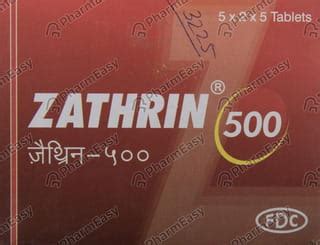 Zathrin 500 MG Tablet (5): Uses, Side Effects, Price & Dosage | PharmEasy
