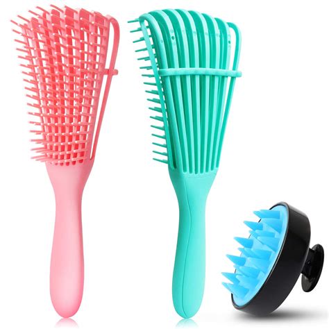 Detangling Brush Set, Hair Scalp Massager Shampoo India | Ubuy