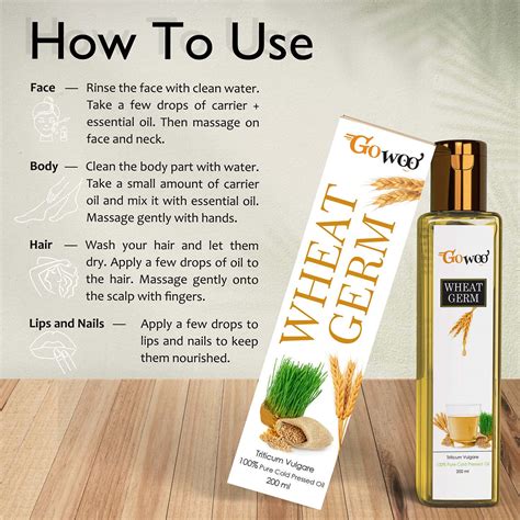 Buy GO WOO 100% PURE WHEAT GERM CARRIER OIL FOR SKIN LIGHTENING Online ...
