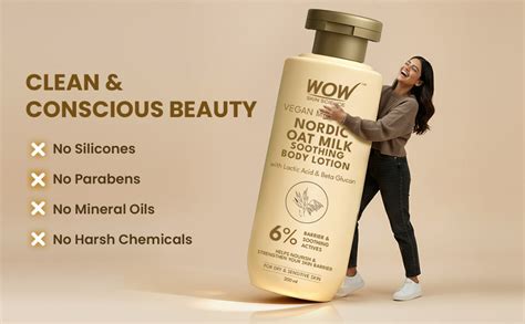 Buy WOW Skin Science Vegan Nordic Oat Milk Soothing Body Lotion for Dry ...