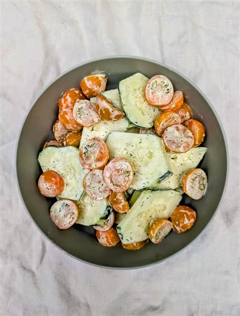 Tomato & Cucumber Ranch Salad — Let Them Eat Dirt