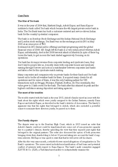 Ethical Issues in Management - Report Twenty Nine - Case Facts The Rise ...