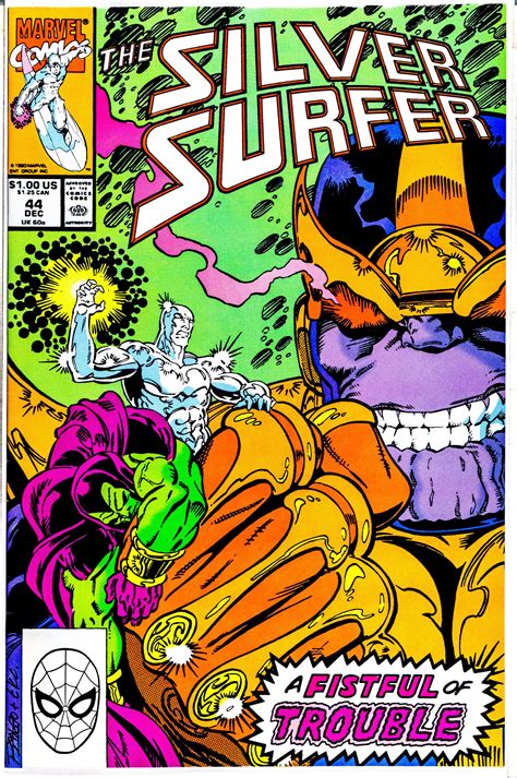 Silver Surfer #44 - 1st Appearance of Thanos' Infinity Gauntlet ...