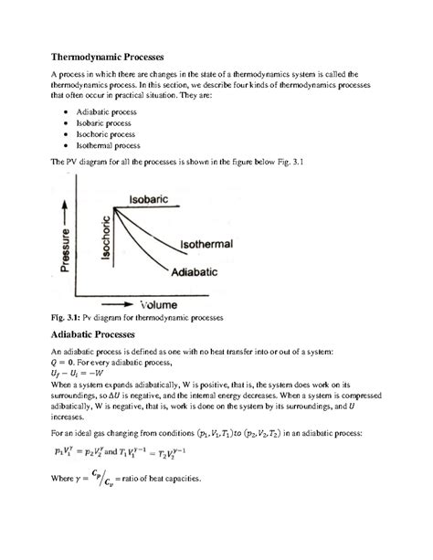 Thermodynamic Processes: Adiabatic, Isobaric, Isochoric, Isothermal ...