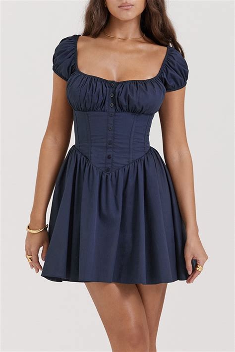 ELORE GATHERED A LINE MINI DRESS