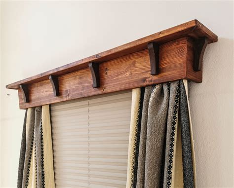 Wooden Window Cornice With Brackets/cornice Window Treatments/cornice ...