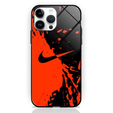 Red and Black Splash Brand Name Glass Case – MW Stuffs