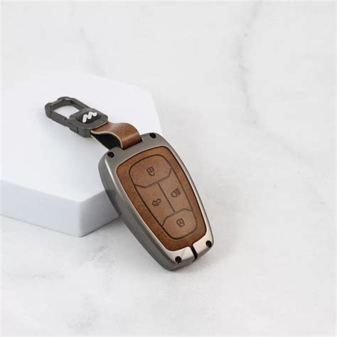 Metal Alloy Leather Key case for Tata Altroz | Punch | Tiago | Bolt ...