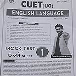 Nta Cuet (ug) | English Language | 10 Mock Test With Omr Sheet | Dear ...