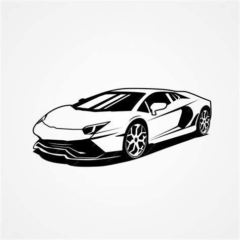 Premium Vector | Lamborghini Car Silhouette Vector